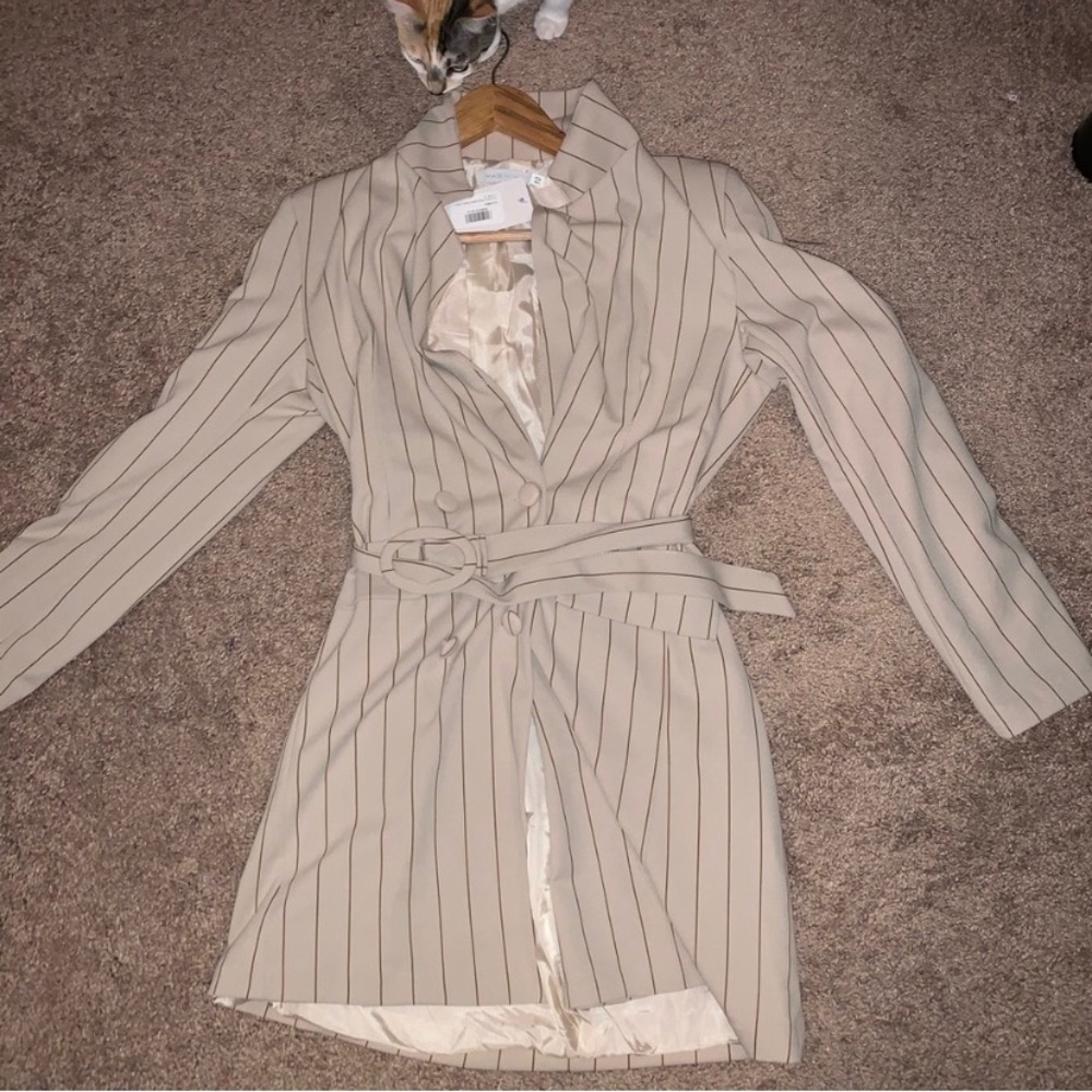 Light tan blazer dress